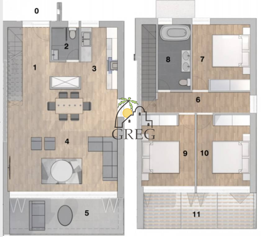 Croatia, Island of Pag, Potocnica - Semi-detached house, for sale