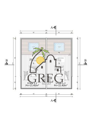 Croatia, Island of Pag,  - Semi-detached house, for sale