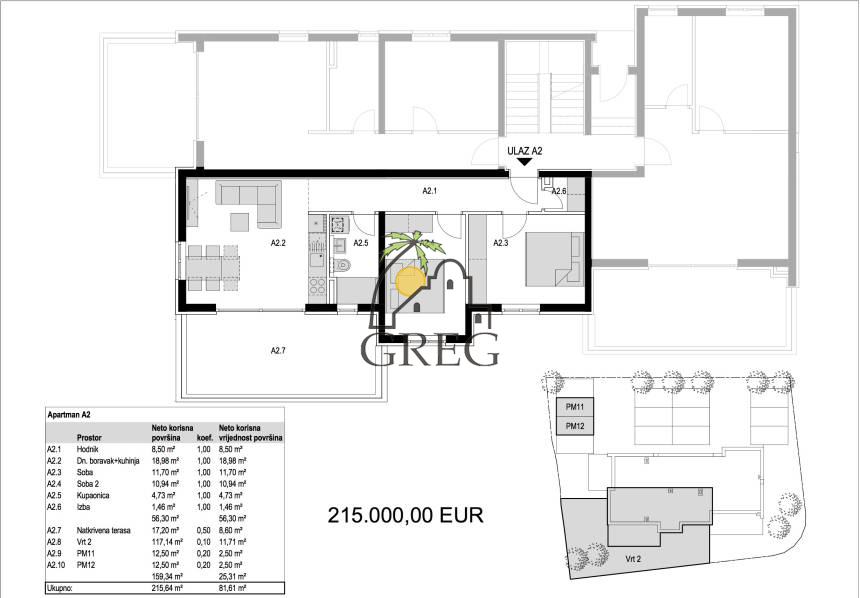 Chorwacja, Wyspa Pag, Novalja - Apartament, na sprzedaż