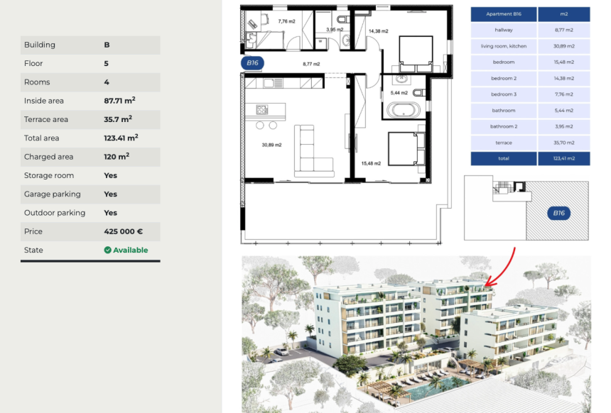 Chorwacja, Dalmacja Środkowa,  - Apartament, na sprzedaż