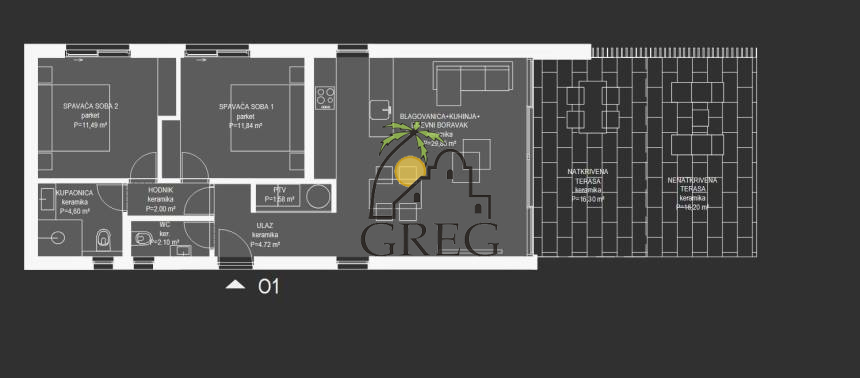 Chorwacja, Wyspa Uglian,  - Apartament, na sprzedaż