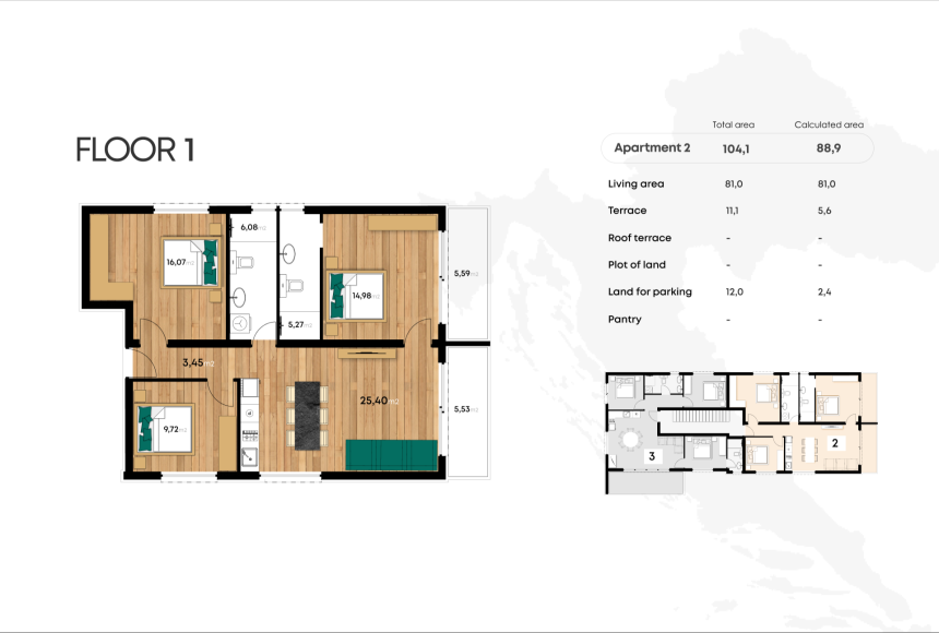 Chorwacja, Dalmacja Północna,  - Apartament, na sprzedaż