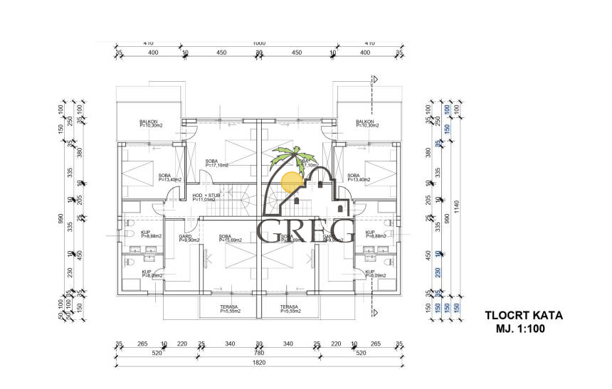 Croatia, North Dalmatia, Vodice - Semi-detached house, for sale