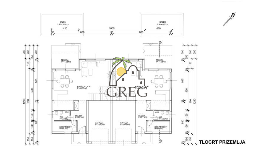 Croatia, North Dalmatia, Vodice - Semi-detached house, for sale