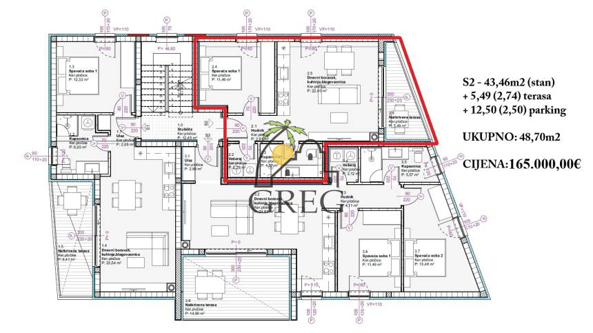 Chorwacja, Dalmacja Północna,  - Apartament, na sprzedaż